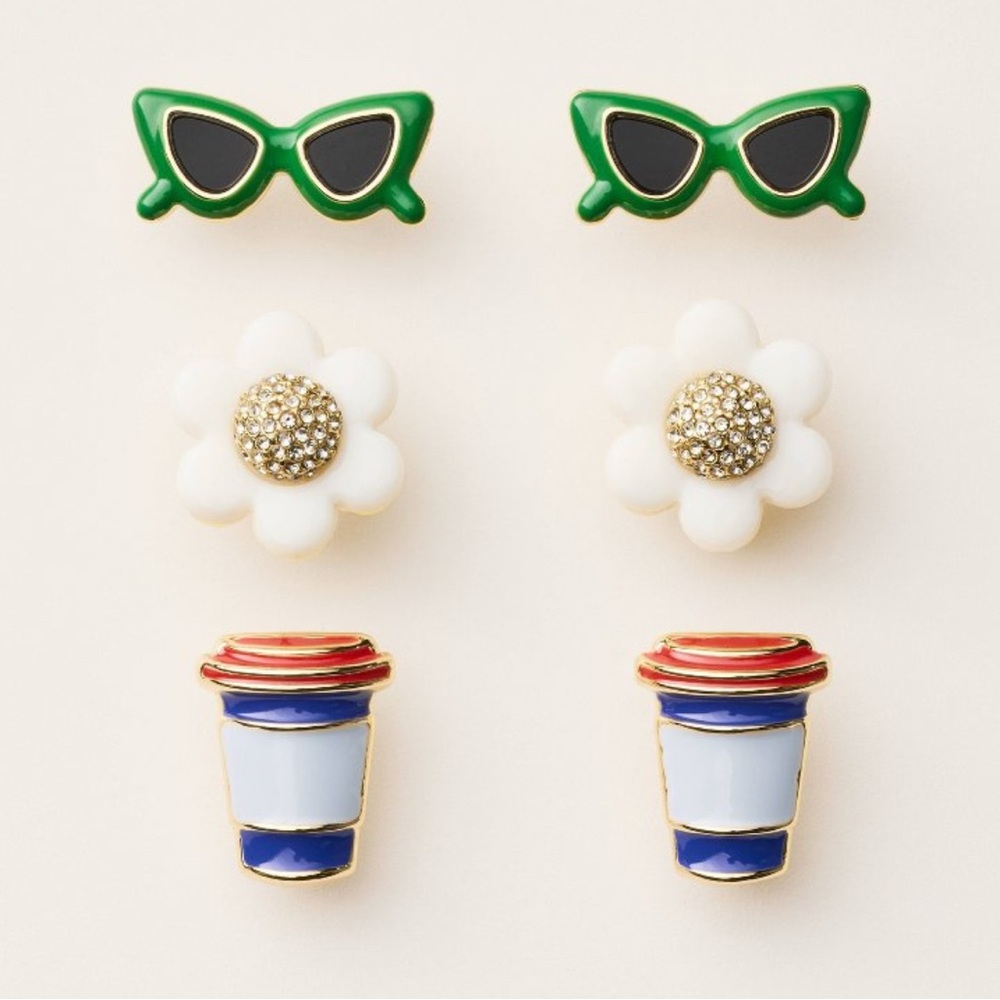 kate spade x Target Mixed Novelty Stud Earrings